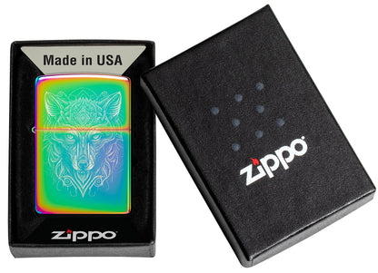 Zippo Mystic Wolf Design, Multi Color Lighter #46176