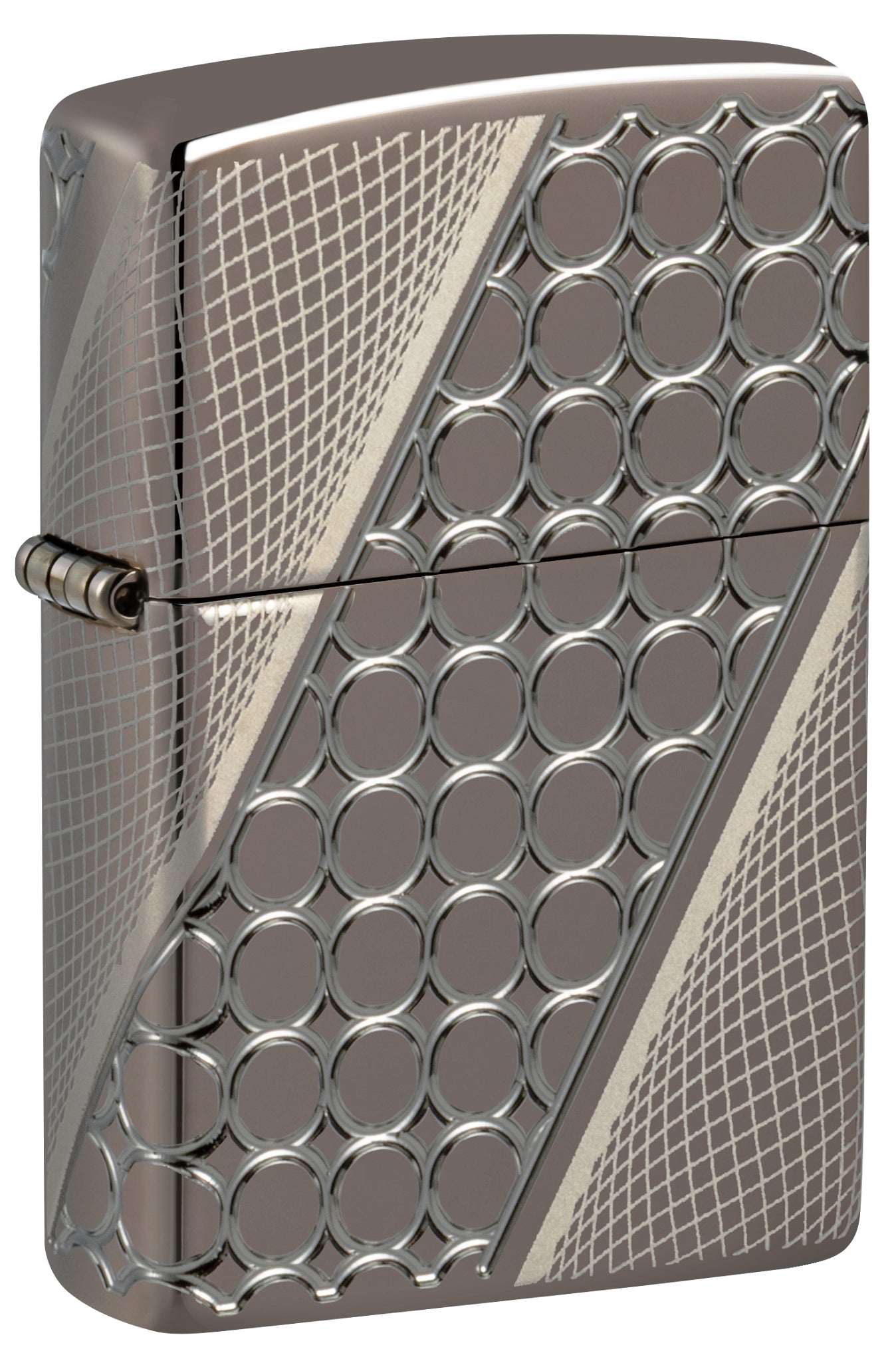 Zippo Deep Dots Design Armor Black Ice MultiCut 360 Lighter #46812