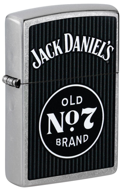 Zippo Jack Daniels Old No 7, Street Chrome Lighter #47415