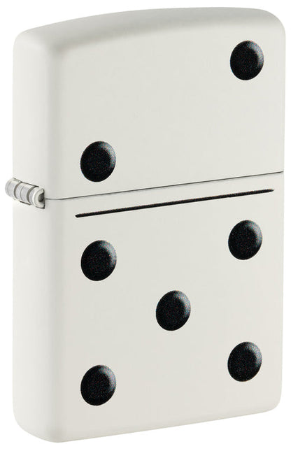 Zippo Domino Design, White Matte Lighter #46159