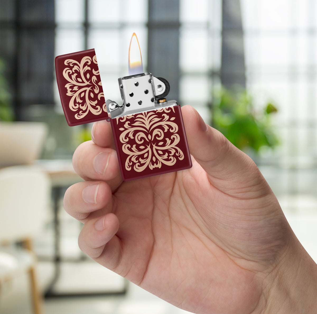 Zippo Damask, Merlot Lighter #47257