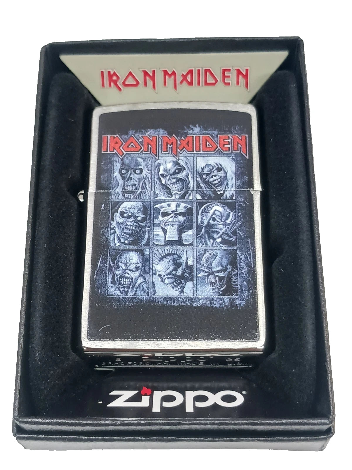 Zippo Iron Maiden Design, Brushed Chrome Lighter #46991