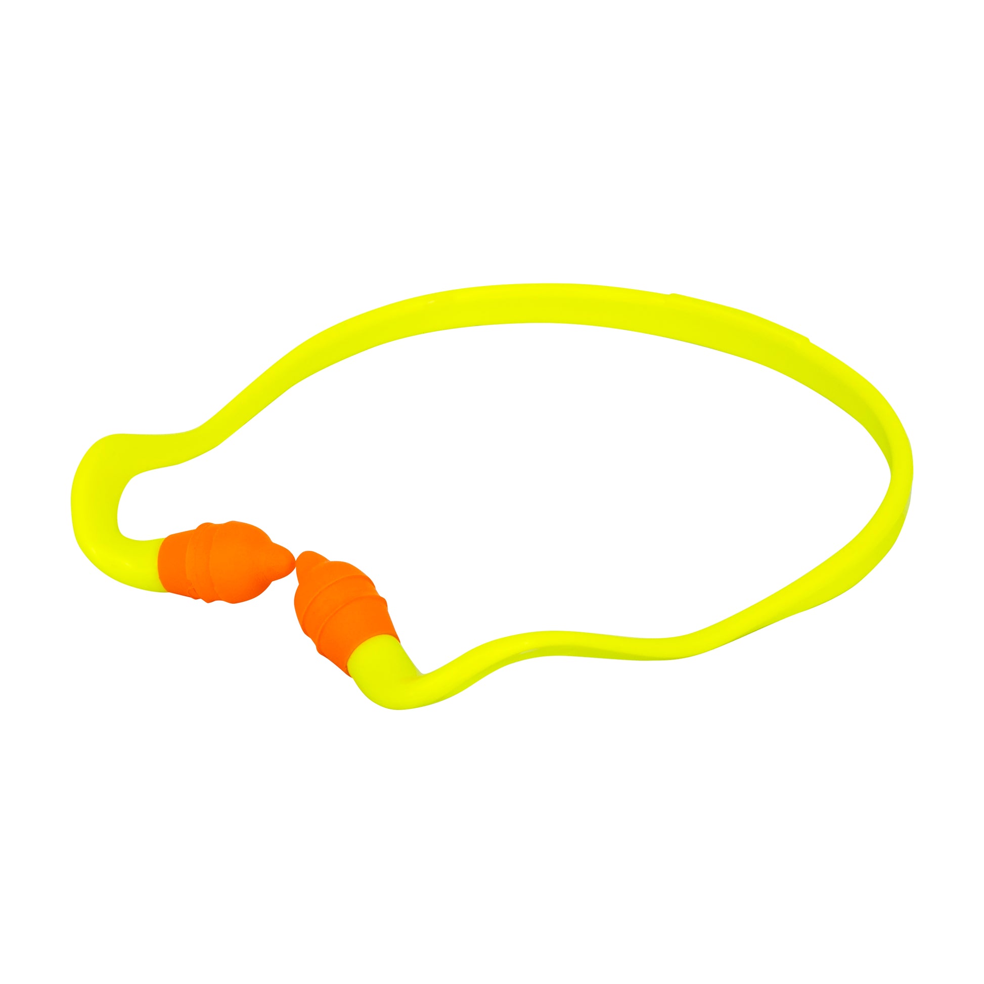 Radians Rad-Band 2 Banded Earplugs, Yellow Band / Orange Pods #RB2120