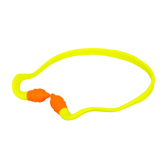 Radians Rad-Band 2 Banded Earplugs, Yellow Band / Orange Pods #RB2120