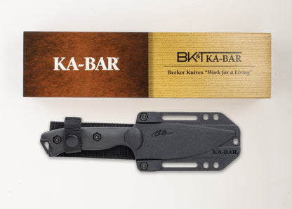 KA-BAR Becker Nessmuk in Black, Fixed Blade Knife + Sheath, Made in USA #BK19BK