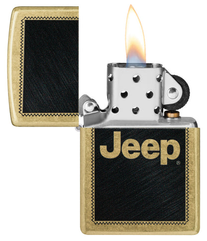 Zippo Jeep Stamp Design Street Brass Lighter #46225