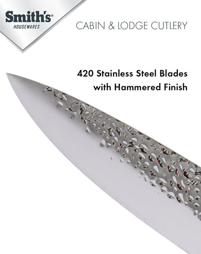 Smith's 15-Piece Cutlery Block Set Cabin & Lodge Stainless Steel Knife Set #51032