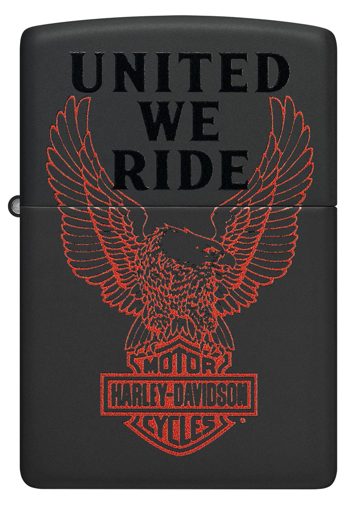 Zippo Harley-Davidson United We Ride, Black Matte Lighter #48983