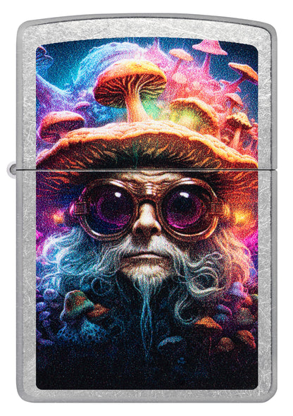 Zippo Psychedelic Mushroom Wizard, Street Chrome Lighter #47184