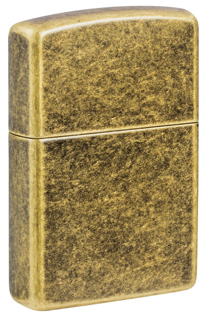 Zippo Crusader Shield, Antique Brass Lighter #47260