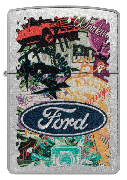 Zippo Ford Automobile Logo, Street Chrome Lighter #48755