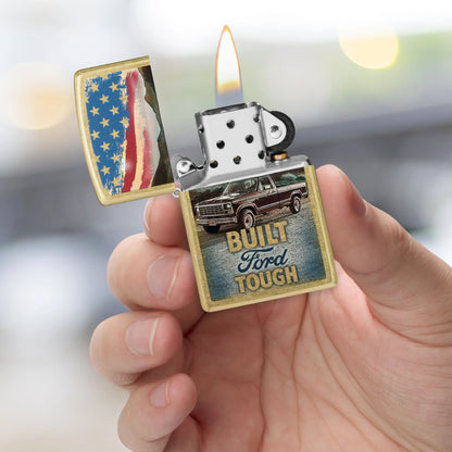 Zippo Ford Built Tough, Street Brass Lighter #47398