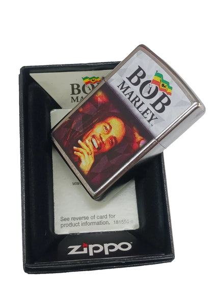 Zippo Bob Marley Design, Street Chrome Lighter #46994