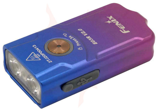 Fenix E03R V2.0 Limited Edition Nebula Metal Keychain Flashlight 500 Lumens LED