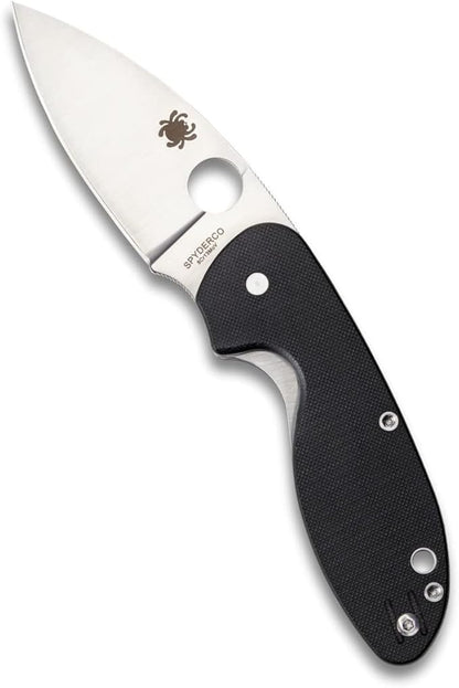 Spyderco Efficient G-10 Black Handle Folding Knife #C216GP