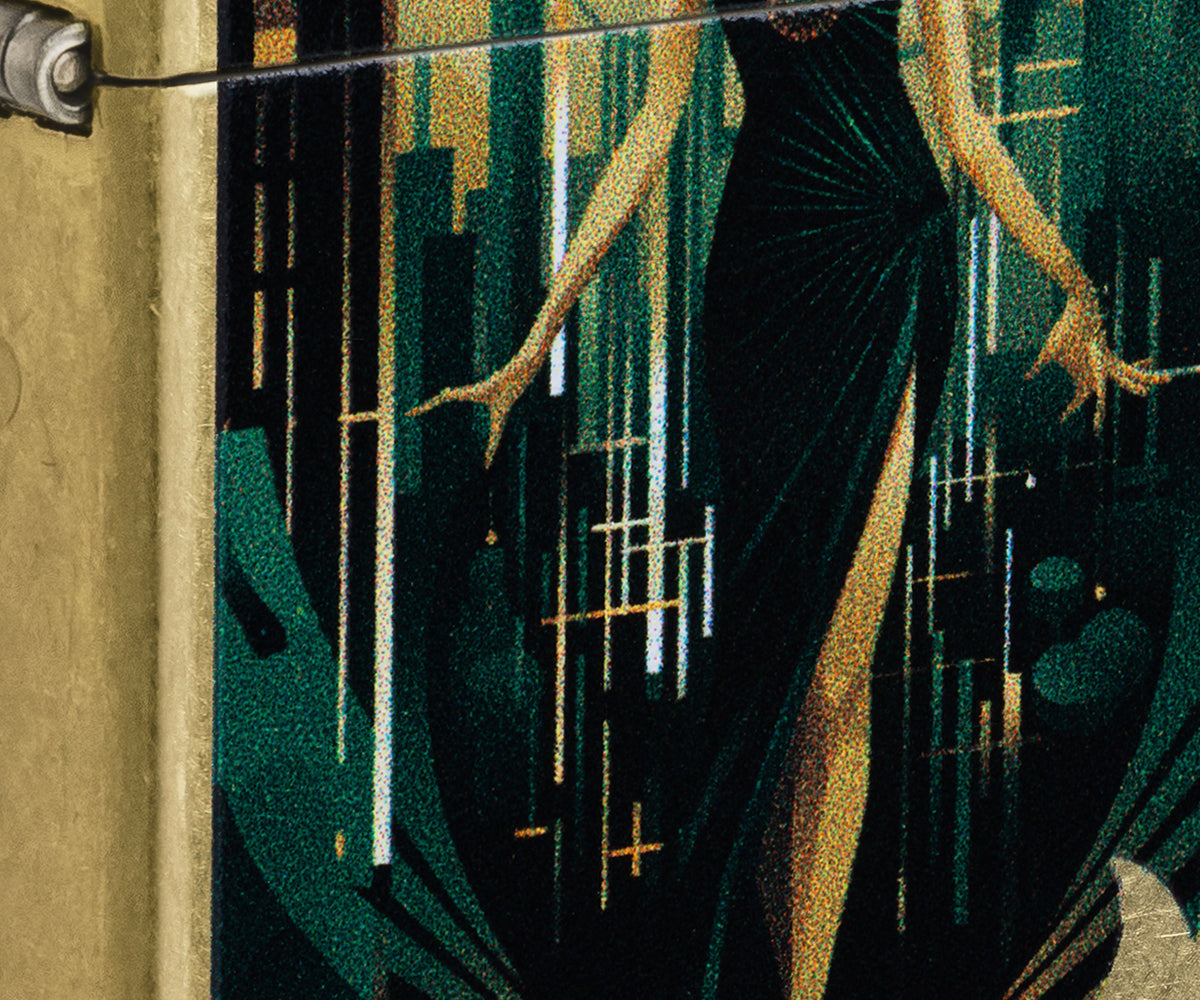 Zippo Art Deco Lady, Street Brass Lighter #47435