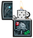 Zippo Luck and Fortune Design, Black Matte Lighter #48724