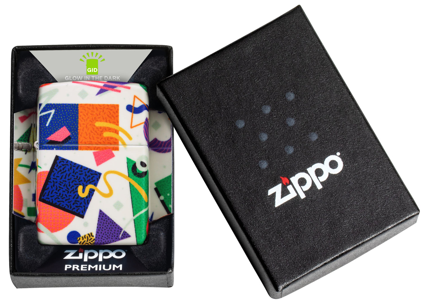 Zippo Nostalgia Party Design, Glow in the Dark Lighter #46286