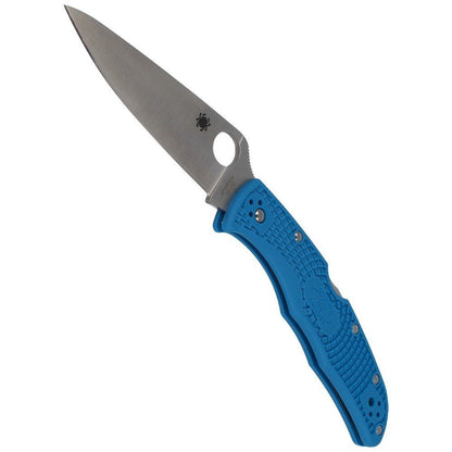 Spyderco Endura VG10 Knife, Flat Ground Blue FRN #C10FPBL