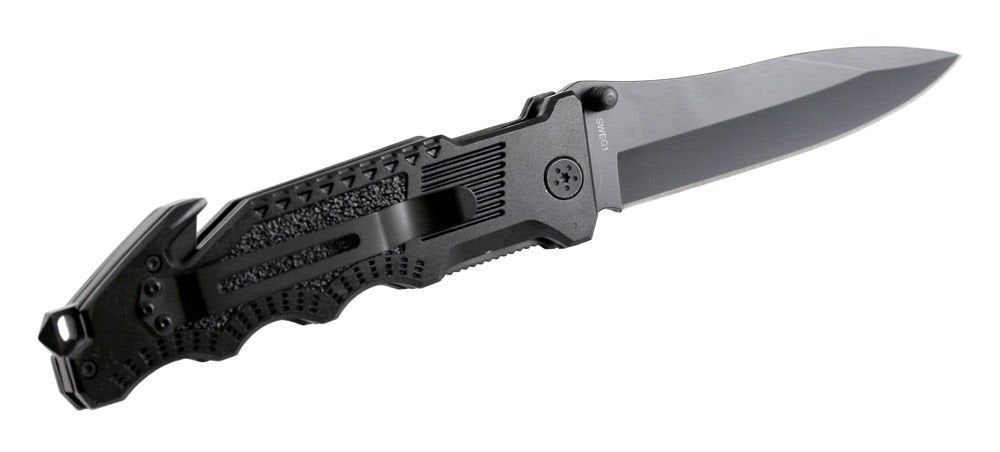 Smith & Wesson Border Guard 4.4" Black Oxide Stainless Steel Tact Knife #SWBG1