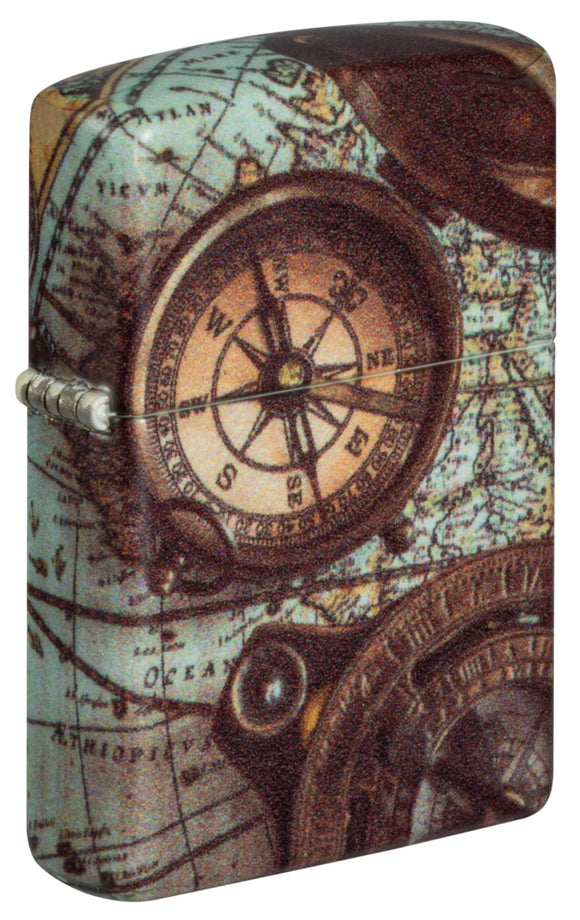 Zippo Nautical Maps Design, 540 Matte Lighter #49916