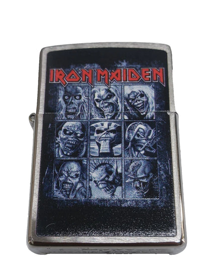 Zippo Iron Maiden Design, Brushed Chrome Lighter #46991