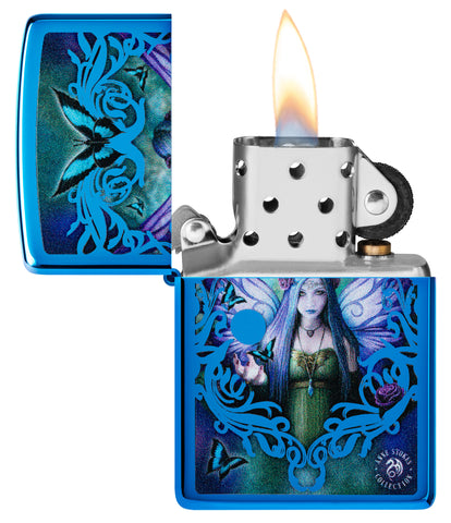 Zippo Anne Stokes Fairy Design, High Polish Blue Lighter #48985