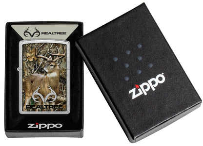 Zippo Realtree Buck Design, Street Chrome Lighter #46224