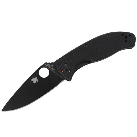 Spyderco Tenacious Linerlock Knife, Black Steel, G-10 Handle #122GBBKP