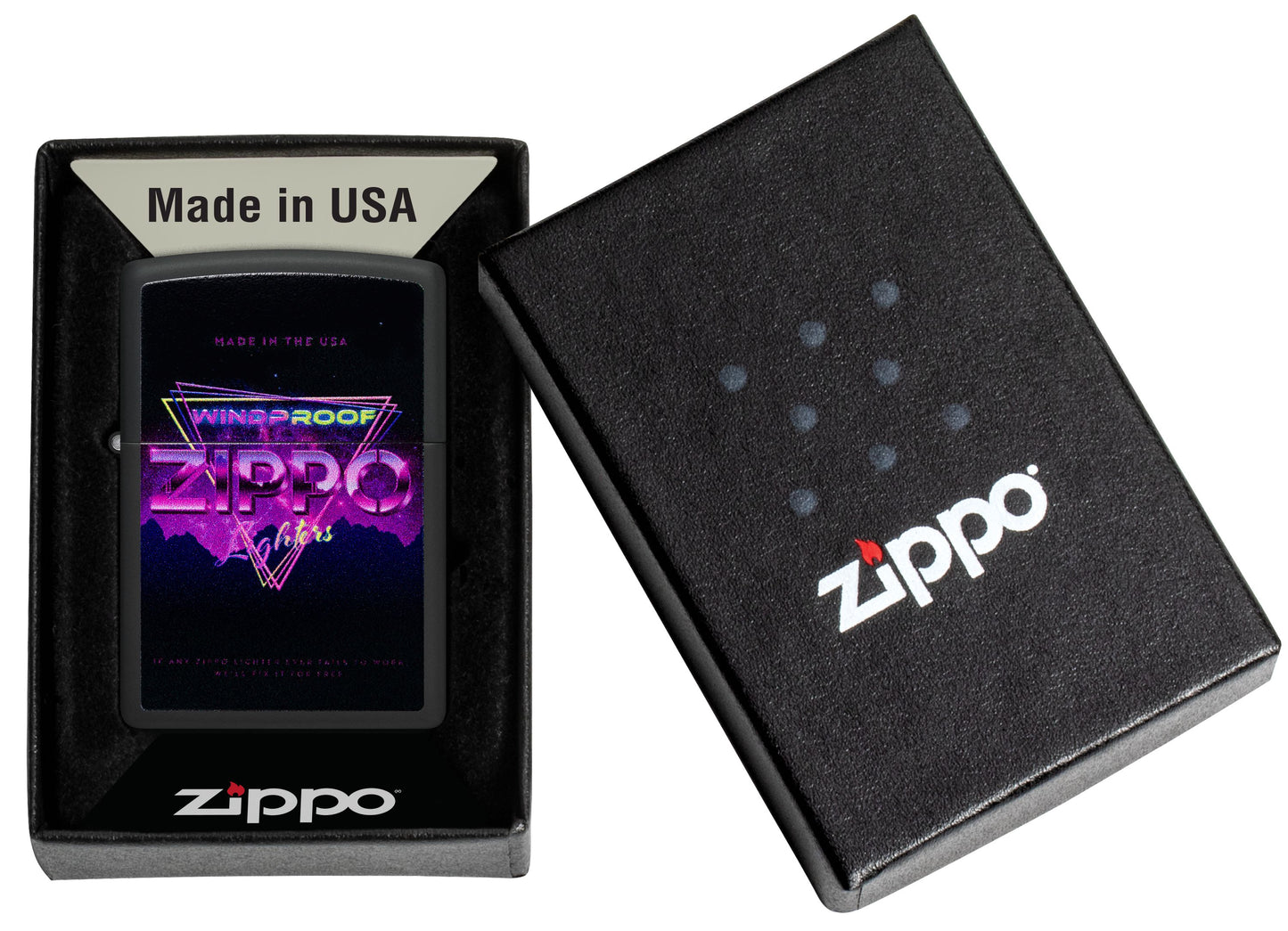 Zippo Triangle Design, Black Matte Lighter #46247