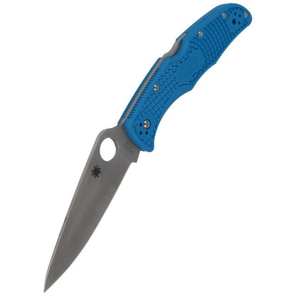 Spyderco Endura VG10 Knife, Flat Ground Blue FRN #C10FPBL