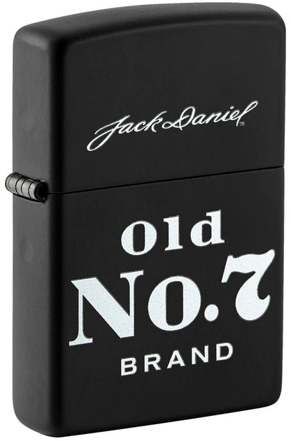 Zippo Jack Daniels Old No. 7 Brand, Black Matte Finish Lighter #49823