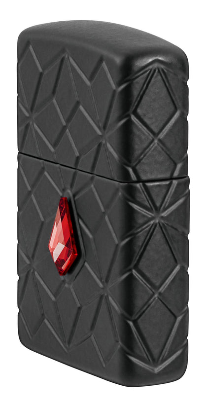 Zippo Armor Crystal Design Black Matte Crystal Attached #46756