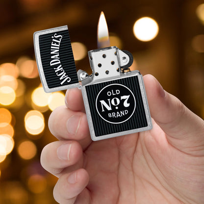 Zippo Jack Daniels Old No 7, Street Chrome Lighter #47415