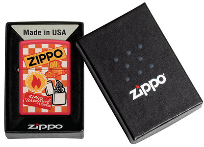 Zippo Retro Zippo Design, Red Matte Lighter #48998