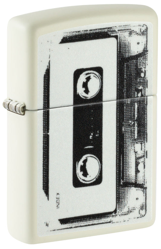 Zippo Cassette Tape Design, Glow in the Dark Lighter #46429