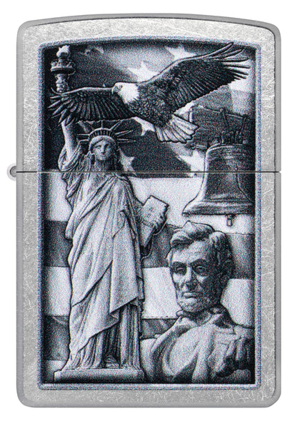 Zippo American Icons Collage, Street Chrome Lighter #49484