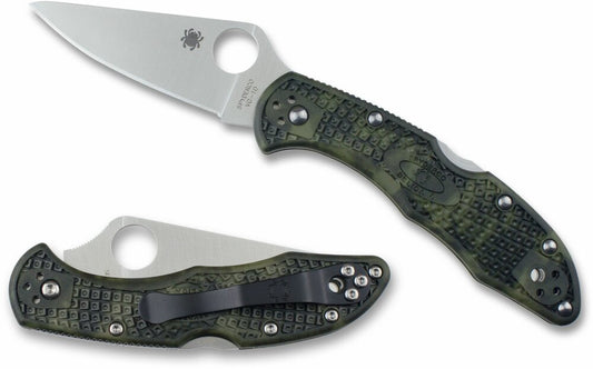 Spyderco Delica 4 Folding Knife, 2.9" Steel Blade, Made in Japan #C11ZFPGR