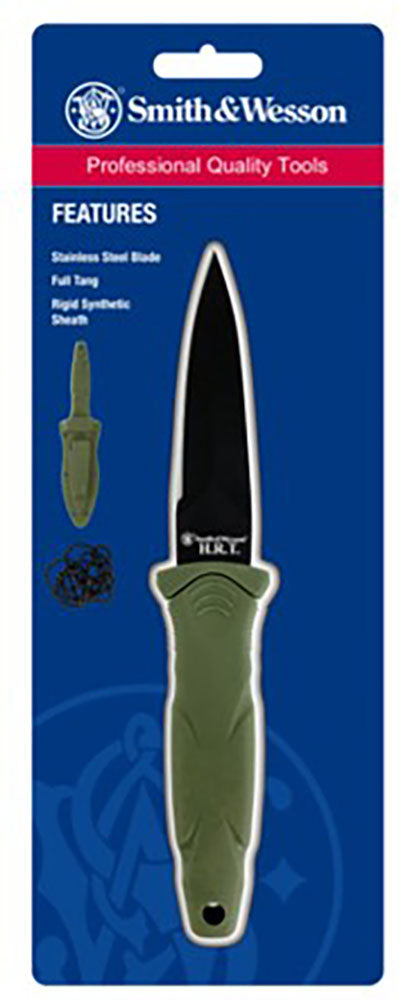 Smith and Wesson OD Green HRT Boot Knife, Clam Pack #1189664