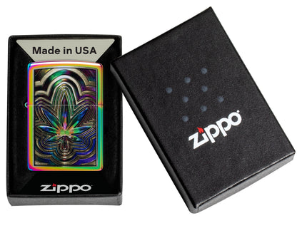 Zippo Iridescent Leaf, Multi Color Lighter #47271