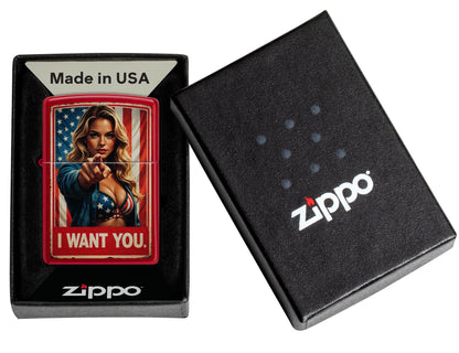 Zippo I Want You, Candy Apple Red Lighter #47273