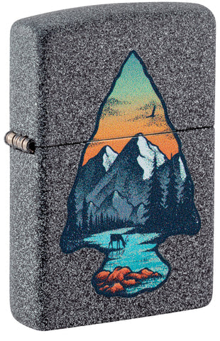 Zippo Mountain Design, Iron Stone Finish Lighter #46007