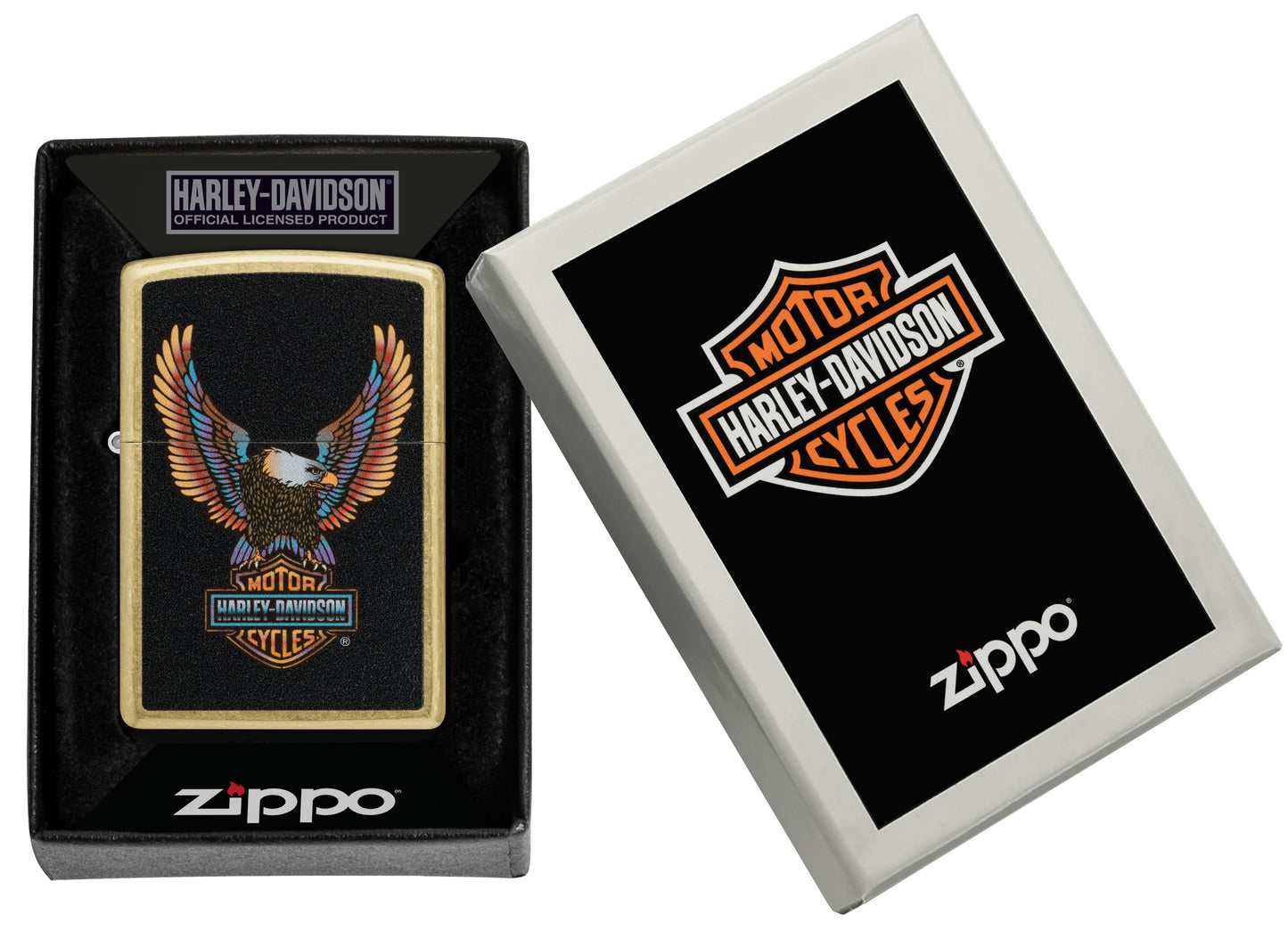 Zippo Harley-Davidson Color Image Design, Street Brass Lighter #46678