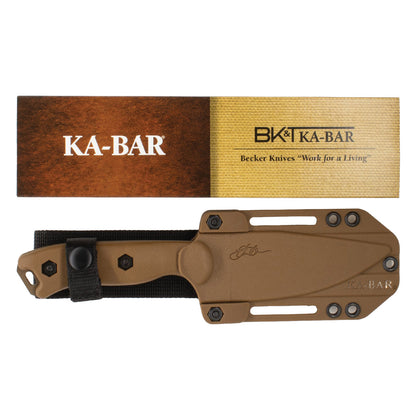 KA-BAR Becker Nessmuk Fixed Blade Knife + Sheath, Made in USA #BK19