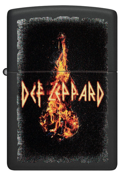 Zippo Def Leppard Burning Violin Design, Black Matte Lighter #46153