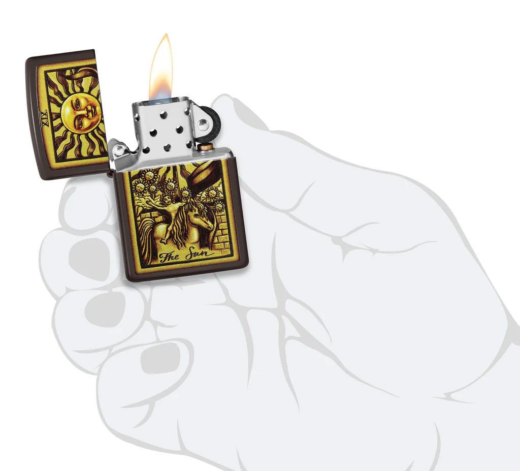 Zippo The Sun Tarot Card Design, Brown Lighter #48452