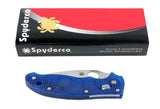 Spyderco Manix 2, Blue Lightweight, 86mm Blade, FRCP Handle, Full-Flat #C101PBL2