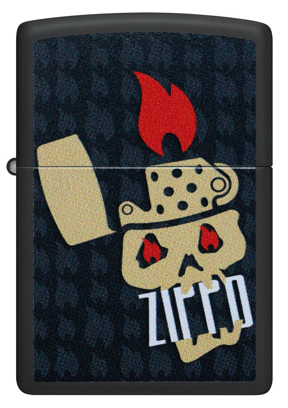 Zippo Skull Logo, Black Matte Lighter #47256