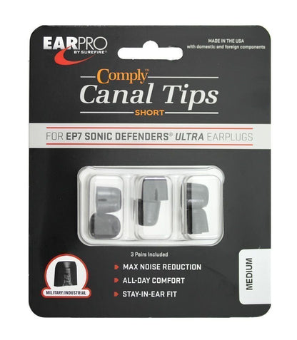 SureFire EarPro Comply Canal Tips Medium, 3 Pairs #EP7-COMPLY-ST-3MPR