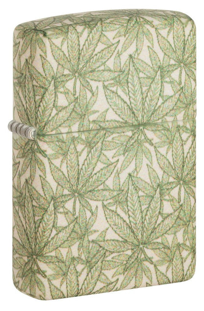 Zippo Cannabis Leaf Design, 540° Matte Finish Windproof Lighter #49804